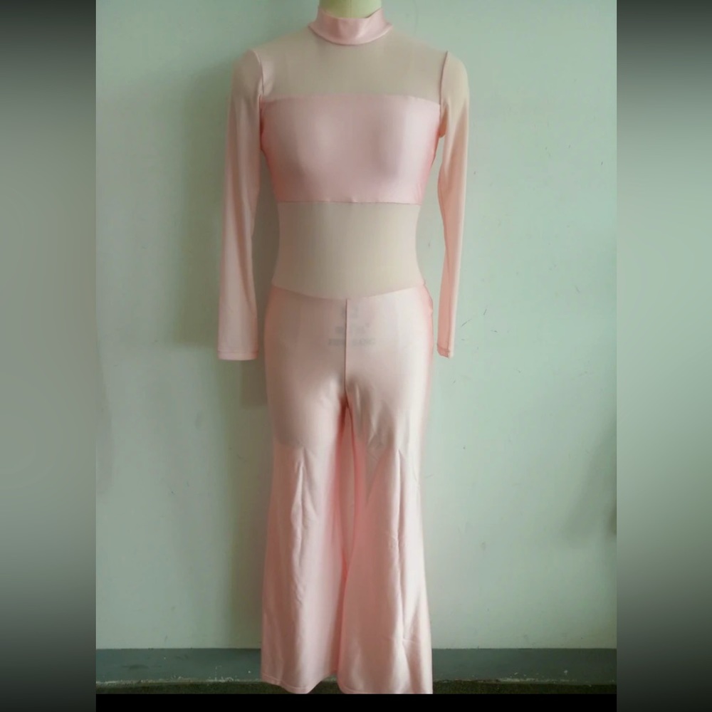 Nylonlycra Mesh Long Sleeves Turtleneck Dance
Unitard